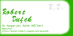 robert dufek business card